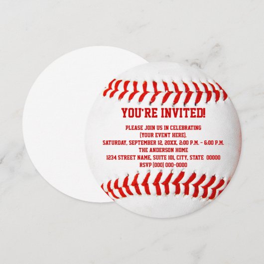 野球の招待状 招待状 (正面/裏面)