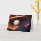 野球の挨拶状 カード (黄色い花)