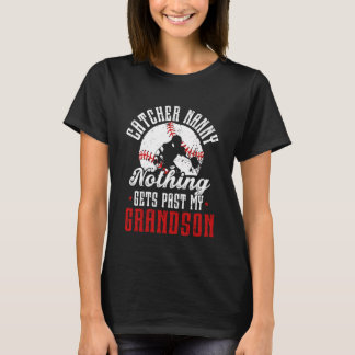 野球の捕手のナニー 野球捕手の自慢のナニー Tシャツ