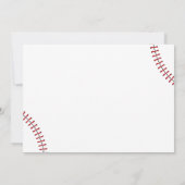 野球の新人の少年1歳の誕生日の写真 サンキューカード (裏面)