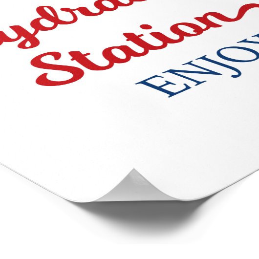 野球の新人ハイドレーションステーション誕生日サイン ポスター (角)