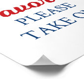 野球の新人バースデーパーティーのお願いサイン ポスター (角)