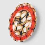 野球の時計 ラージ壁時計 (傾斜)