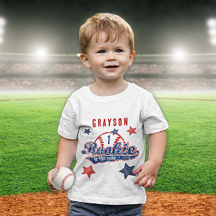 野球の最優秀新人1歳の誕生日パーティー ベビーTシャツ