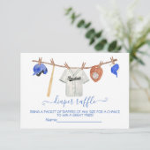 野球の服飾り ベビーシャワー おむつくじ カード (スタンド正面)