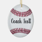 野球の本当に素晴らしいコーチはサーを見つける懸命である セラミックオーナメント (右)