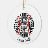 野球の本当に素晴らしいコーチを見つけることは懸命である セラミックオーナメント (左)
