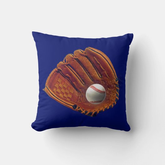 野球の枕に当っているテクノの野球選手 クッション (正面)