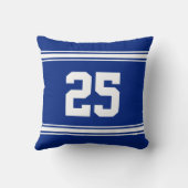 野球の枕パーソナライズな名前、数、チーム クッション (裏面)