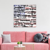 野球の栄光 |色あせグランジたアメリカ国旗の言葉 キャンバスプリント (インサイチュ (リビング))