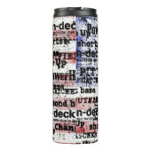 野球の栄光 |色あせグランジたアメリカ国旗の言葉 タンブラー (裏面)