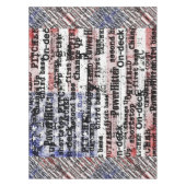 野球の栄光 |色あせグランジたアメリカ国旗の言葉 テーブルクロス (正面)