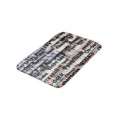 野球の栄光 |色あせグランジたアメリカ国旗の言葉 バスマット (アングル)