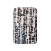 野球の栄光 |色あせグランジたアメリカ国旗の言葉 バスマット (正面縦)