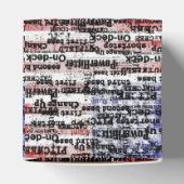 野球の栄光 |色あせグランジたアメリカ国旗の言葉 フェイバーボックス (上部)