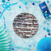 野球の栄光 |色あせグランジたアメリカ国旗の言葉 ペーパープレート (パーティー)