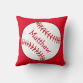 野球の正方形の装飾用クッション クッション (裏面)