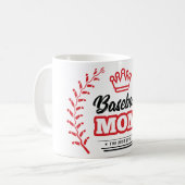 野球の母は永遠の最高の冠を着る コーヒーマグカップ (正面左)