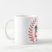 野球の母は永遠の最高の冠を着る コーヒーマグカップ (左)