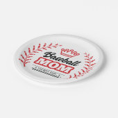 野球の母は永遠の最高の冠を着る ペーパープレート (アングル)