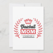 野球の母は永遠の最高の冠を着る 招待状 (正面)