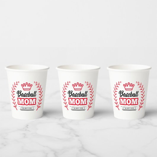 野球の母は永遠の最高の冠を着る 紙コップ
