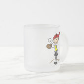 野球の水差しの棒の姿のマグ フロストグラスマグカップ (正面右)