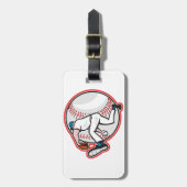 野球の水差しの荷物のラベル ラゲッジタグ (正面縦)