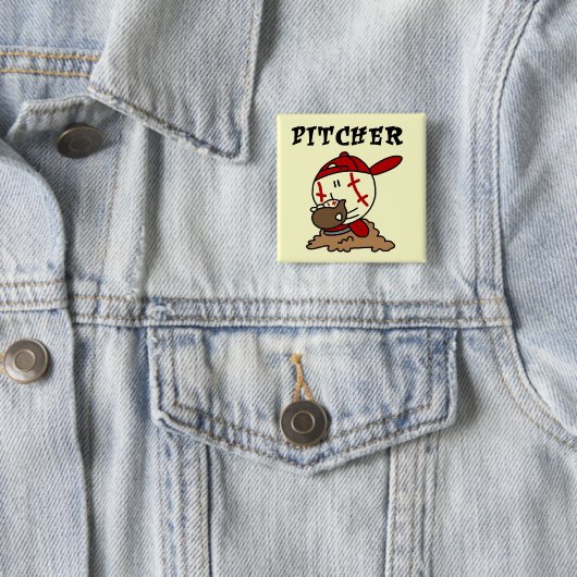 野球の水差しのTシャツおよびギフト 缶バッジ (インサイチュ)