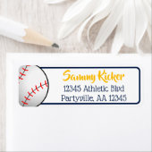 野球の海軍と金ゴールドアドレス ラベル (インサイチュ)