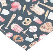 野球の海軍のテクスチャ ショートテーブルランナー (コーナー)