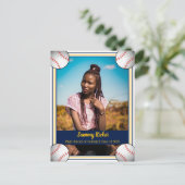 野球の海軍&金ゴールド卒業 案内ポストカード (スタンド正面)