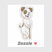 野球の犬と野球こうもり シール (シート)