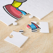 野球の犬と野球こうもり ジグソーパズル (側面)