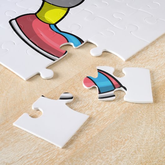 野球の犬と野球こうもり ジグソーパズル (側面)