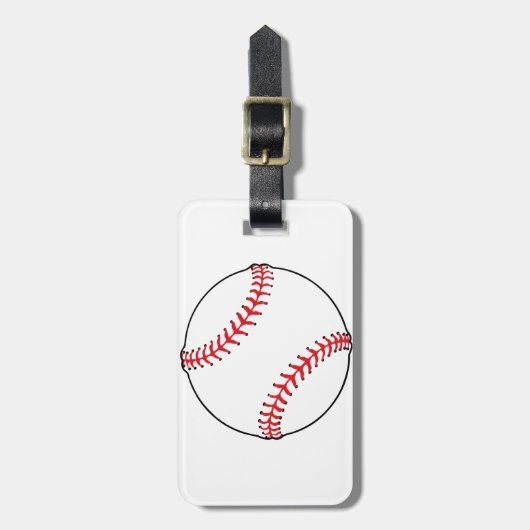 野球の球の荷物のラベル ラゲッジタグ (正面縦)
