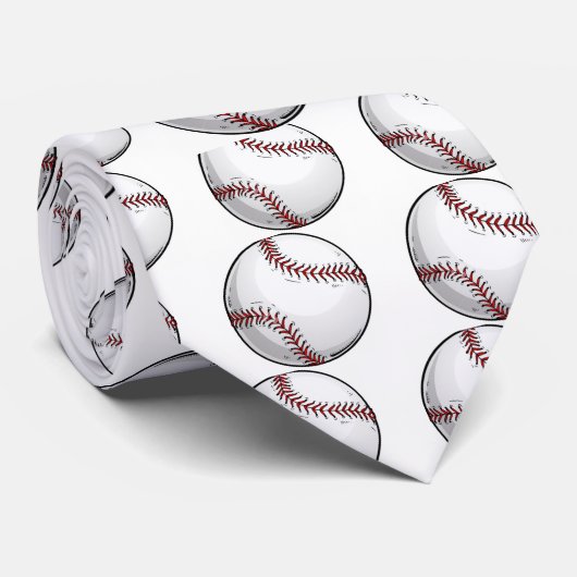 野球の球1 ネクタイ (ロール)