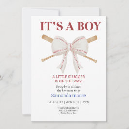 野球の男の子のシャワーの招待 招待状