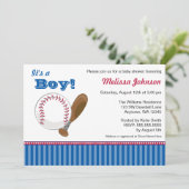 野球の男の子のベビーシャワー招待状 招待状 (スタンド正面)