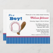 野球の男の子のベビーシャワー招待状 招待状 (正面/裏面)