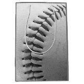 野球の白黒 ミディアムペーパーバッグ (正面)