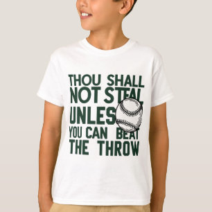 野球の盗みユーモアシャツ Tシャツ