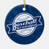 野球の祖父の休日の装飾 セラミックオーナメント (正面)
