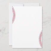 野球の第2の誕生日パーティー 招待状 (裏面)