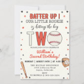 野球の第2バースデーパーティーが熱狂する 招待状 (正面)