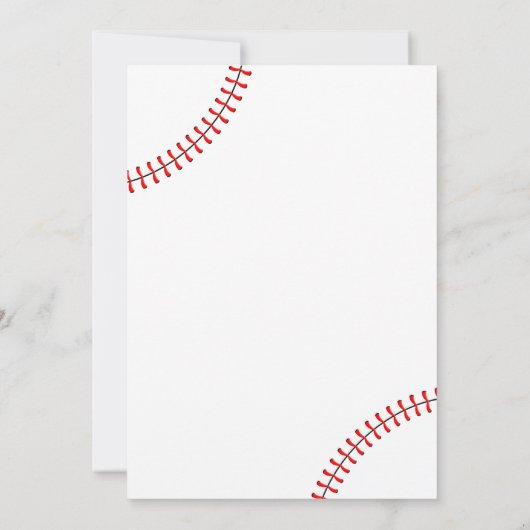 野球の第2期バースデーボーイ 招待状 (裏面)