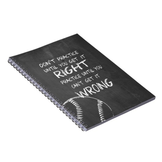 野球の練習やる気を起こさせる ノートブック (右側)