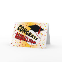 野球の花形選手のための卒業のおめでとう