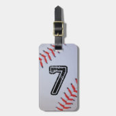 野球の荷物の文字 ラゲッジタグ (正面縦)