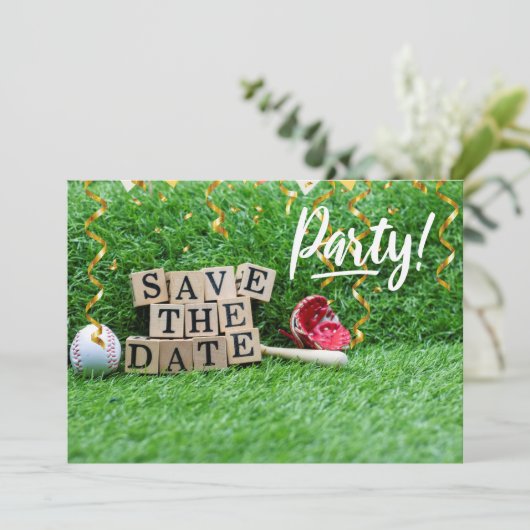 野球の記念日パーティーのご案内 招待状 (スタンド正面)